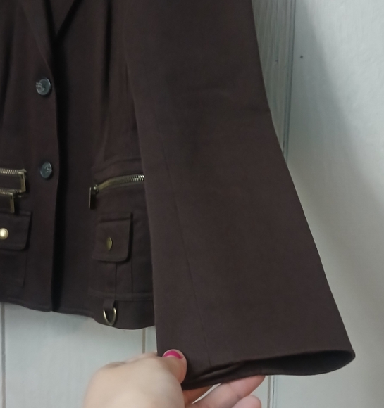 Michael Kors Brown Blazer Size 8 - Picture 4 of 7